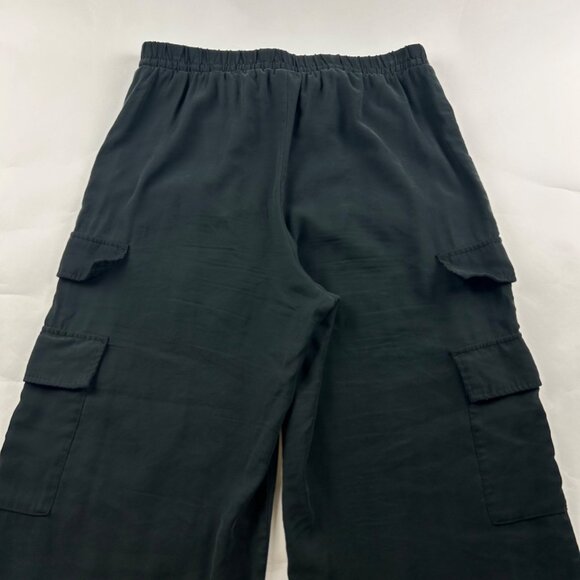 A New Day Black Soft Canvas Wide Leg Cargo Pant L - Picture 7 of 7